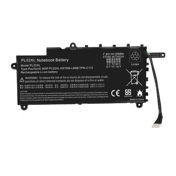Replacement PL02XL 751681-231 751681-421 Battery for HP Pavilion 11-n X360 Series 751875-001 3400mAh - Click Image to Close