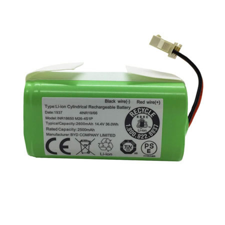 14.8V 2600mAh Replacement battery for Coredy R300 R500 R550 R580 R650 R750-1600Pa R3500 - Click Image to Close