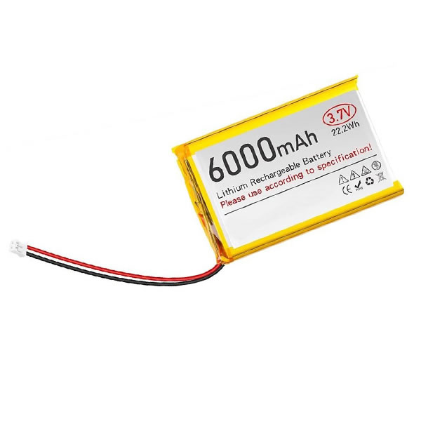 (image for) 3.7V 1S Lithium Lipo Battery 3C PH2.0 Plug for Electronic Device 6000mAh Replacement