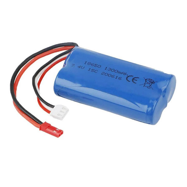 (image for) 7.4V 1300mAh Li-ion 2S Battery 15C JST-XH 3P JST Plug Female Connector for RC Car Off Road Truck Replacement
