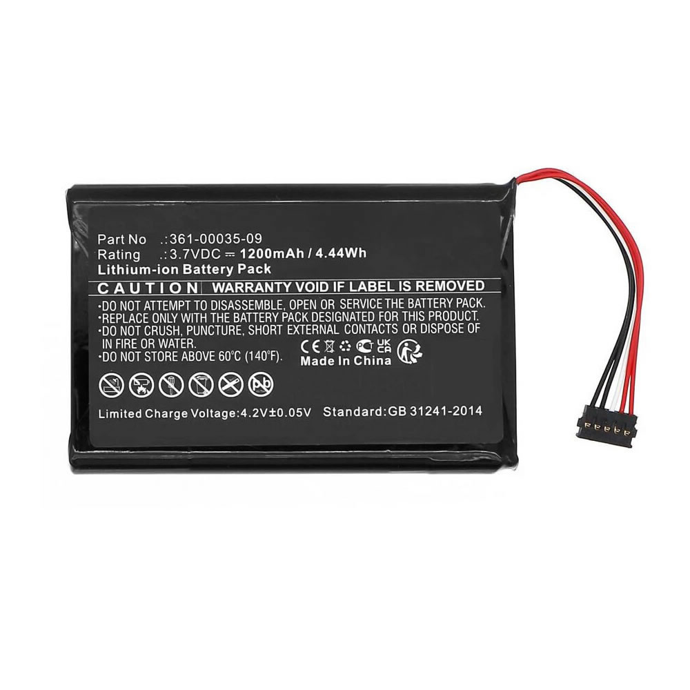 (image for) 3.7V 1200mAh Replacement Battery for Garmin 361-00035-09 TT 15 mini T 5 mini