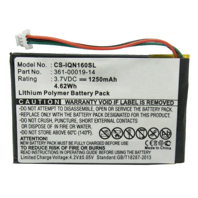 (image for) 1250mAh Replacement Battery for Garmin Nuvi 1690 1690T CS-IQN160SL CSIQN160SL 361-00019-14