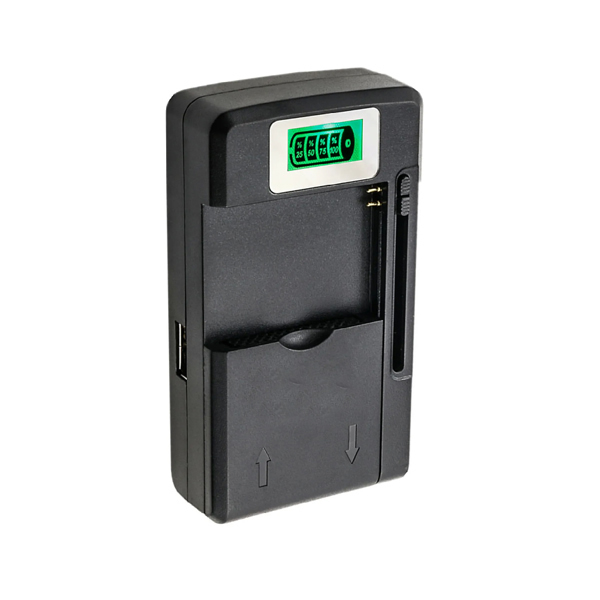 (image for) Replacement Universal Battery Charger LCD Indicator Screen For Cell Phones 1 USB-Port