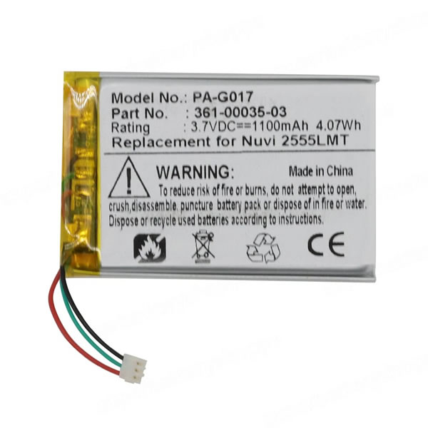 (image for) Replacement 361-00051-01 Battery for Garmin Nuvi 2545LMT 2545LT 2555 2555LMT 2555LT 2557 361-00061-02 361-00046-00 361-00035-03