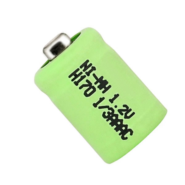 (image for) Replacement 1/3AAA 170mAh Ni-MH Battery for Outdoor Solar Lights Button Top 1/3 AAA 1.2V