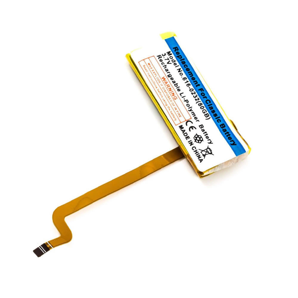 (image for) 3.7V 450mAh Replacement battery for Apple iPod Classic 6th 7th Video 5th Gen 616-0232