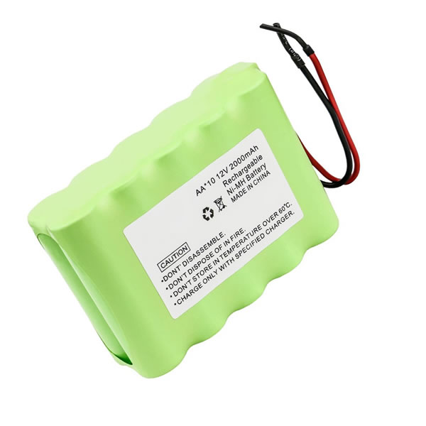 (image for) Replacement AA 12V Ni-MH Battery Pack with Two Wires Lead for DIY MH-AA12V2000-1 2000mAh