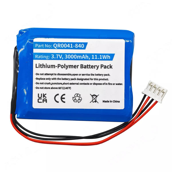 (image for) 3.7V QR0041-840 Battery for Qolsys IQ Panel 2 Plus 3000mAh Replacement