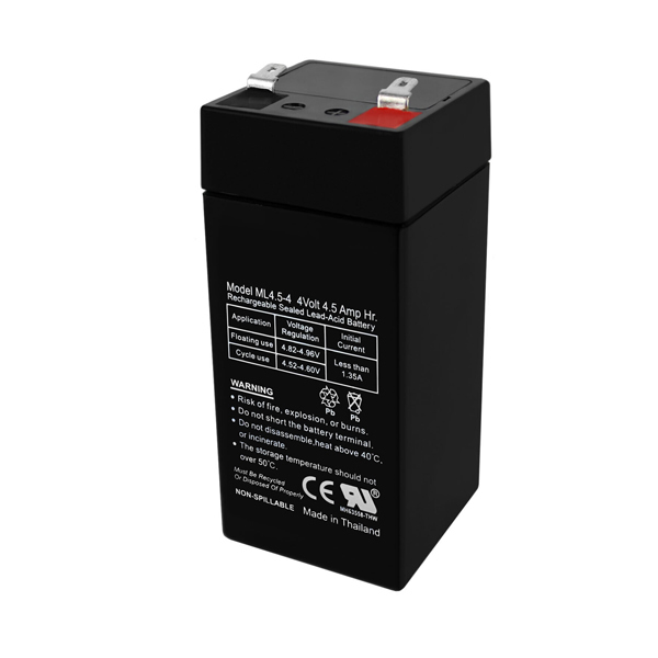 4V SLA Replacement F1 Terminal Rechargeable SLA AGM Battery GS Portalac PE4V4 4.5Ah - Click Image to Close