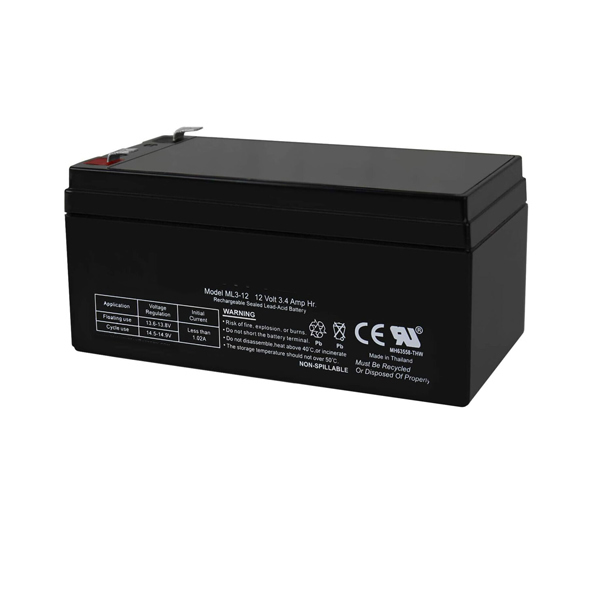 (image for) 12V Replacement ML3-12 Sealed Lead Acid Battery for BB BP3-12 F1 SLA battery 3Ah