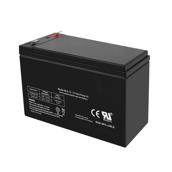 12V Replacement ML8-12 SLA Battery for APC Back-Ups ES 650 F1 Terminal Rechargeable SLA AGM Battery