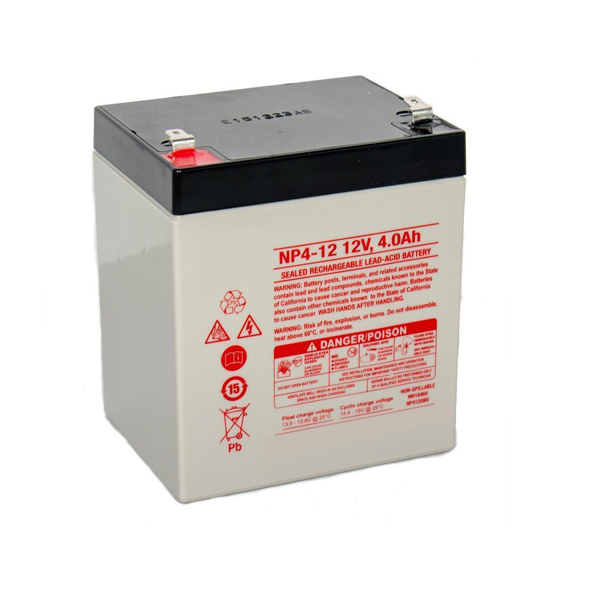 (image for) 12V 4Ah Replacement NP4-12 SLA Battery for Sealed Lead Acid Battery w/F1 Terminals