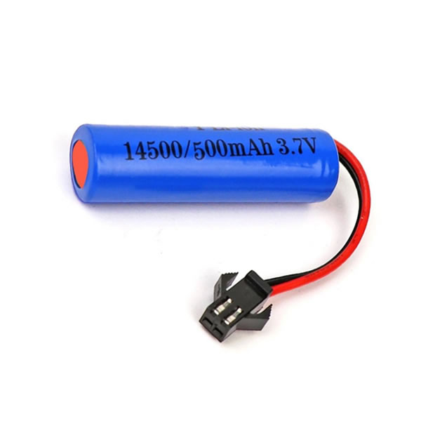 (image for) Replacement 3.7V 500mAh 14500 Rechargeable Li-ion Battery for RC Car SM-2P SM2P Plug
