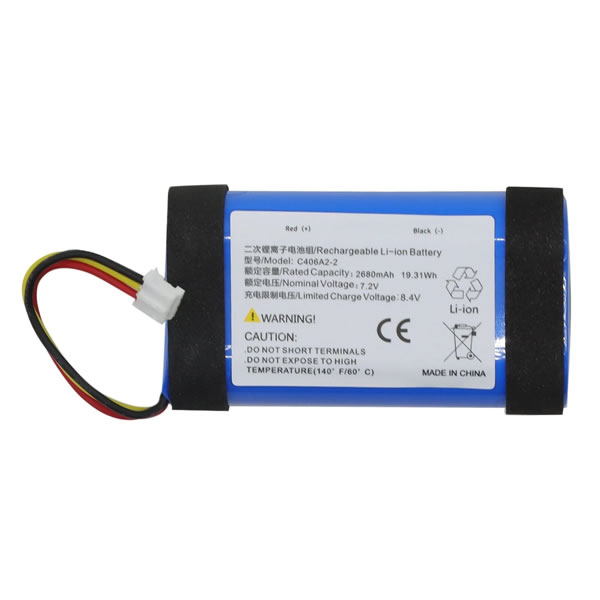 (image for) 7.2V Battery C406A2 C406A2-2 for Marshall Emberton II 1 2 Gen Bluetooth Speaker 1001908 1005696 2680mAh Replacement
