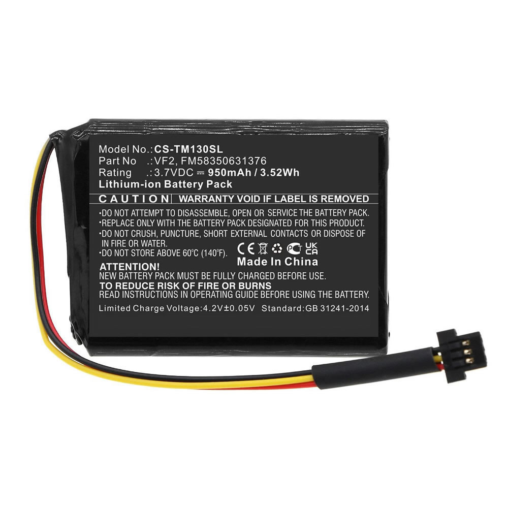 (image for) Replacement GPS Battery for TomTom CS-TM130SL ONE 125 ONE 130S ONE 140S