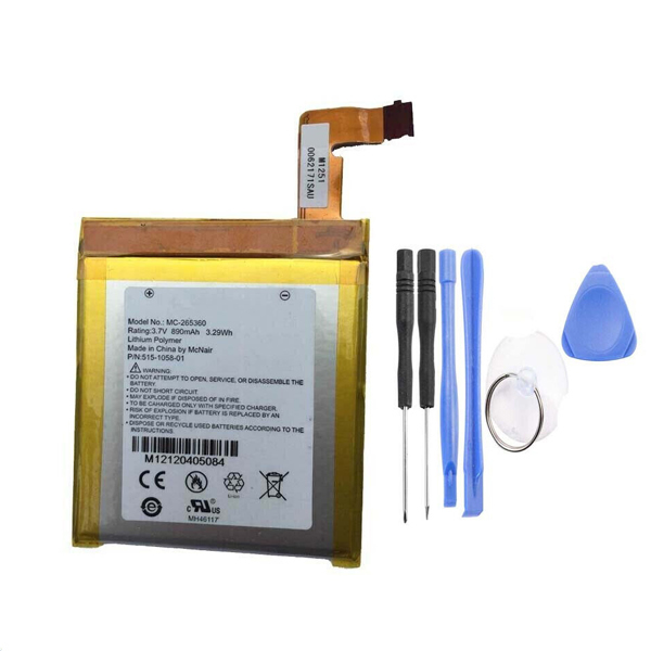 (image for) Replacement S2011-001-S MC-265360 Battery for Amazon Kindle 4 (D01100) 4G 5 Kindle 6 3.8V