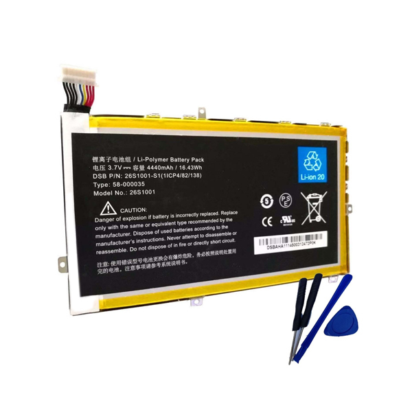 (image for) Replacement 26S1001 58-000035 Battery for Amazon Kindle Fire HD 7" X43Z60 2nd Generation 3.7V