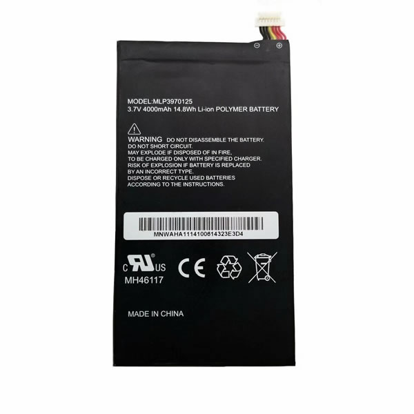 (image for) Replacement MLP3970125 Battery for Verizon Ellipsis 7 QMV7A QMV7B Elipsis J06 3.7V 4000mAh