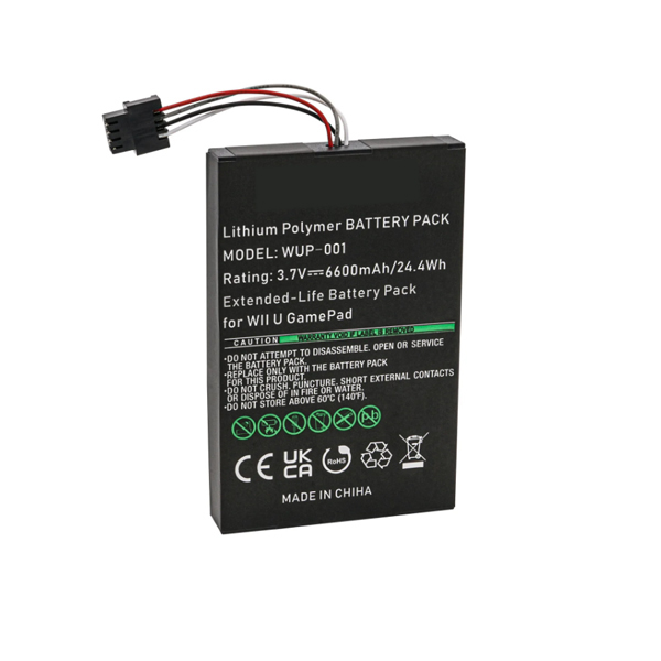 (image for) 3.7V Replacement Battery Pack for Nintendo Wii U GamePad WUP-003 WUP003 6600mAh