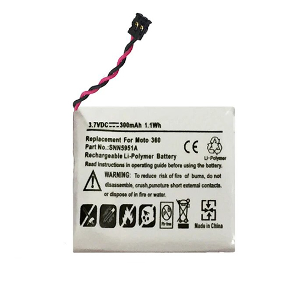 Replacement SNN5951A WX30 Battery for Motorola Moto 360 1st Gen 2014 00418NARTL 00583NARTL 300mAh