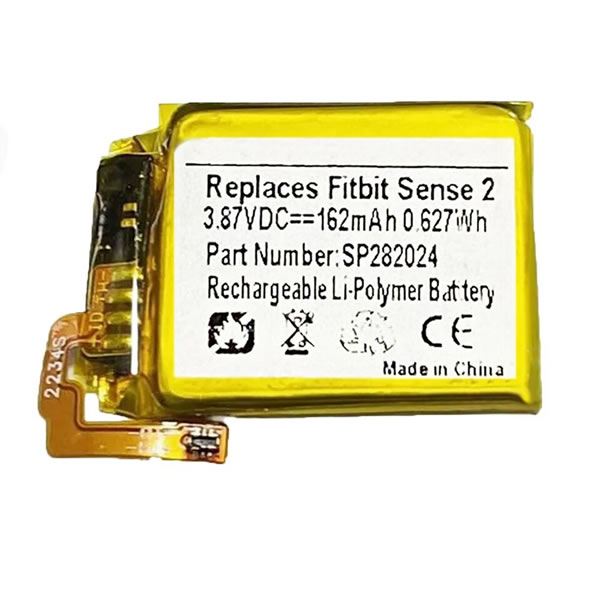 Replacement SP282024 Battery for Fitbit Sense 2 Fitness Smartwatch FB521 162mAh FB521BKGB FB521GLBM
