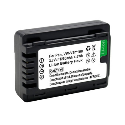 (image for) 1250mAh Replacement VW-VBY100 Battery for Panasonic HC-V110 HC-V201