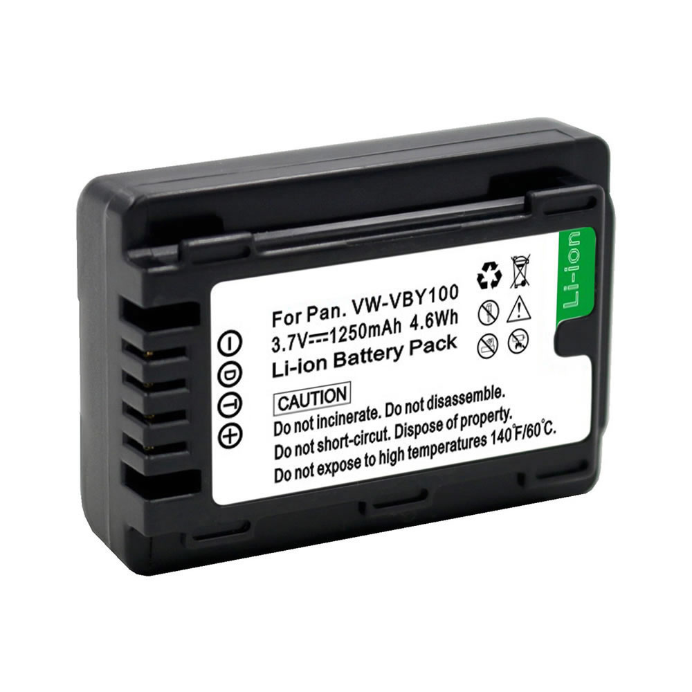 (image for) 1250mAh Replacement VW-VBY100 Battery for Panasonic HC-V110 HC-V201