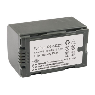 2100mAh Replacement Battery for Panasonic CGR-D210 CGR-D220 VBS0419 VBS0418