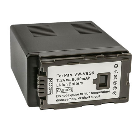 Replacement battery for Panasonic VW-VBG6PP VW-VBG6GK 6800mAh - Click Image to Close