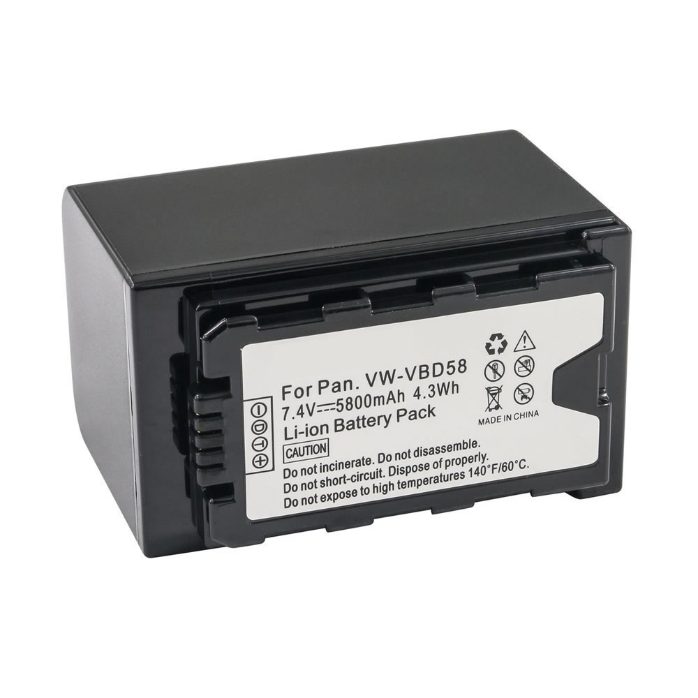 (image for) 5800mAh Replacement Battery for Panasonic VW-VBD58 VW-VBD78 VW-VBD98