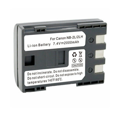 7.40V 2000mAh Replacement battery for Canon NB-2L12 NB-2L14 NB-2L24