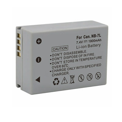 7.40V 1900mAh Replacement battery for Canon NB-7L PowerShot G10 G11 G12