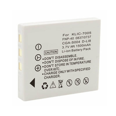 3.7V 1500mAh Replacement Camera battery for Pentax Optio A10 A20 A30 E65 L20 T10 T20 W10 W20