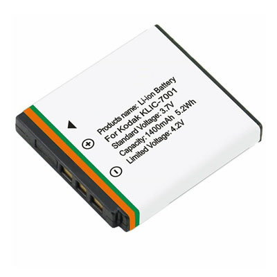 3.7V 1400mAh Replacement Camera battery for Kodak KLIC-7001 KLIC7001 EasyShare M1063 M1073 IS M320