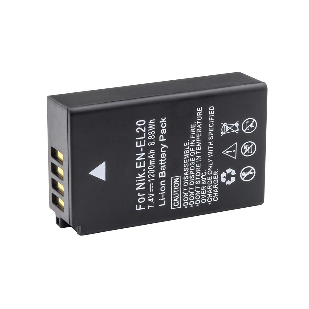 (image for) 1200mAh Replacement battery for Nikon EN-EL20 ENEL20 1 AW1 S1 J1 J2 J3 Coolpix A
