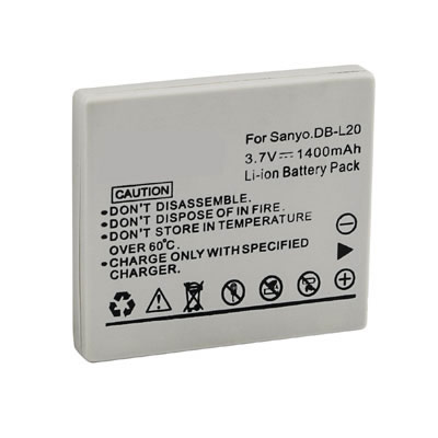 (image for) 3.70V 1400mAh Replacement DB-L20 DB-L20AU Battery for Sanyo Xacti E1 E60 DMX-CG9 DSC-J4 Camera