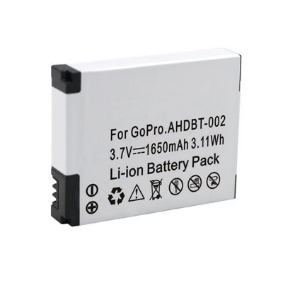 (image for) 3.7V 1650mAh Replacement Camera battery for GoPro AHDBT-001 AHDBT-002 HD HERO HERO2