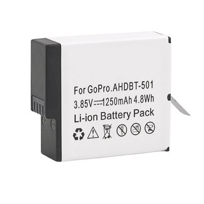(image for) 3.85V 1250mAh Replacement Camera battery for GoPro AHDBT-501 AHBBP-501 HERO5 HERO 5