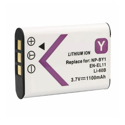 3.7V 1100mAh Replacement Camera battery for Pentax Optio M50 M60 S1 V20 W60 W80