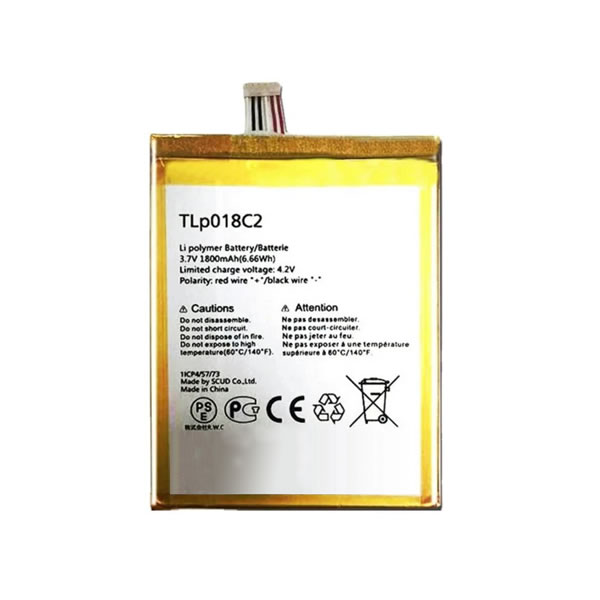 (image for) Replacement TLP018C2 Battery for Alcatel One Touch Idol Ultra OT-6033 OT-6033X 3.7V 1800mAh