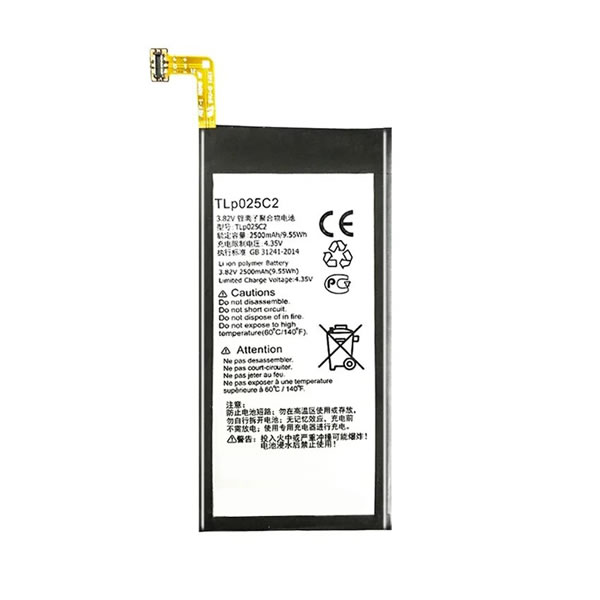 (image for) Replacement TLp025C2 TLP025C1 Battery for Alcatel One Touch POP 3 5065W Fierce 4 5056N 5056W Pop 4 Plus 5056E Allura 5056O 3.82V 2500mAh