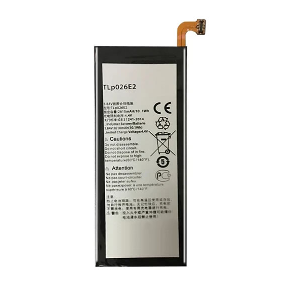 (image for) Replacement TLp026EJ TLp026E2 Battery for Alcatel OneTouch Idol 4 6055U 6055B 6055H One Touch 6055Y 6055 6055A 3.85V 2610mAh