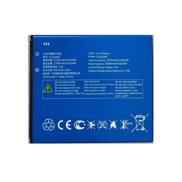 (image for) Replacement TLi025B7 Battery for Alcatel A3 Plus 5011a Phone 2500mAh 3.85V