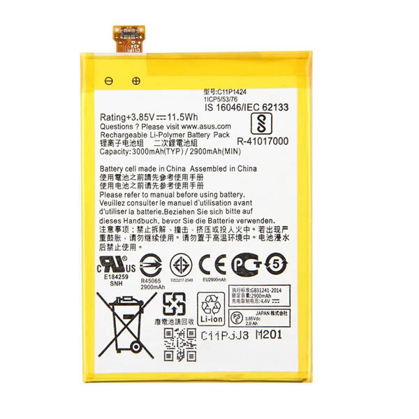 (image for) Replacement C11P1424 Battery for Asus ZenFone 2 ZE550ML Z008D Z00AD 3.85V 3000mAh