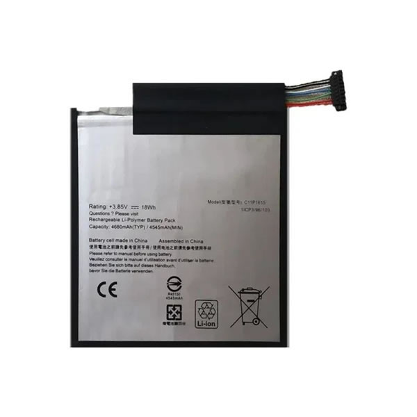 (image for) Replacement C11P1615 Battery for Asus ZenPad Z8sZT582KL ASUS_P00J Z8S P00J ZT582KL C11P1615 3.85V 4545mAh