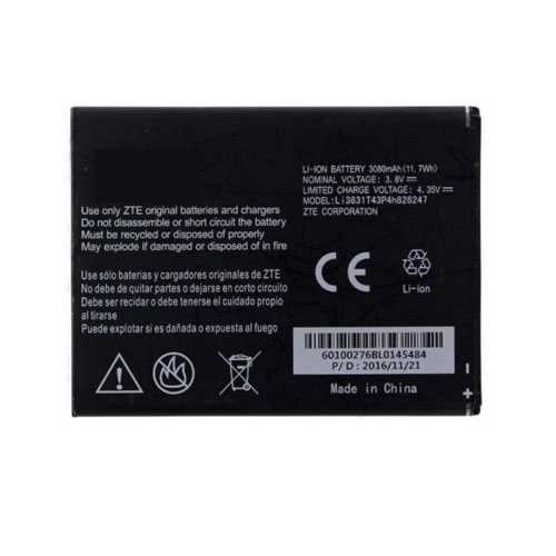 3.8V Replacement Battery For ZTE Z959 Grand X 3 N9519 Warp 7 Li3831T43P4H826247 - Click Image to Close